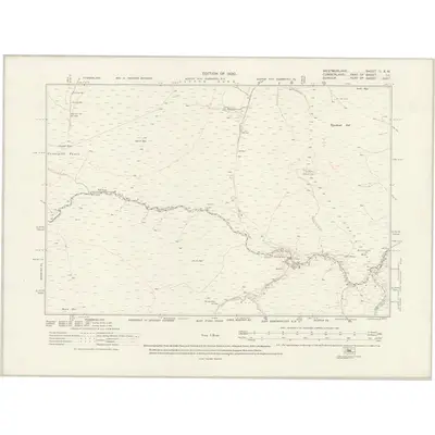 1911 Map of Westmorland II.SW, 1920 Print