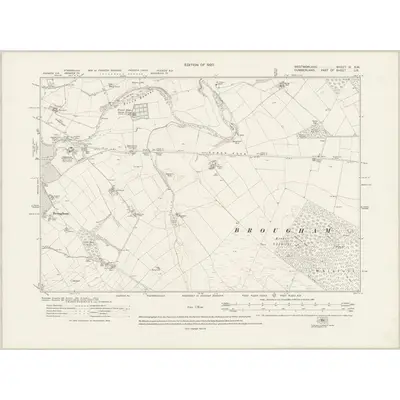 1913 Map of Westmorland IV.SW, 1920 Print