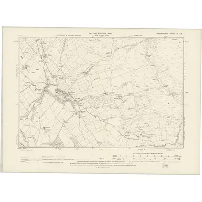 1897 Map of Westmorland IX.NE, 1899 Print