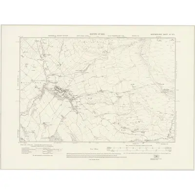 1913 Map of Westmorland IX.NE, 1920 Print