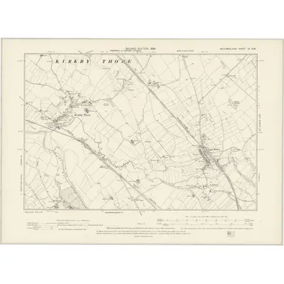 1897 Map of Westmorland IX.NW, 1899 Print