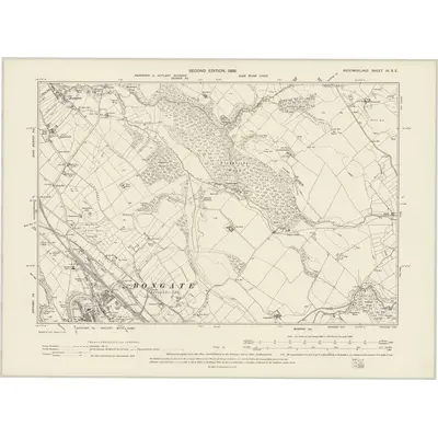 1897 Map of Westmorland IX.SE, 1899 Print