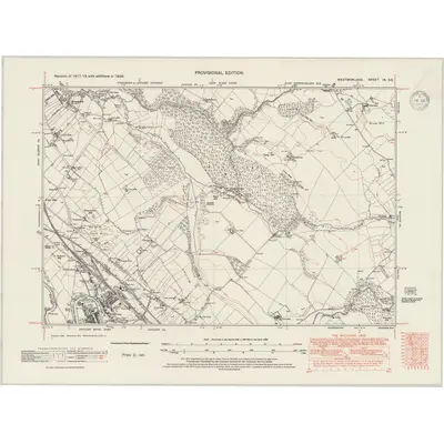 1938 Map of Westmorland IX.SE, 1947 Print