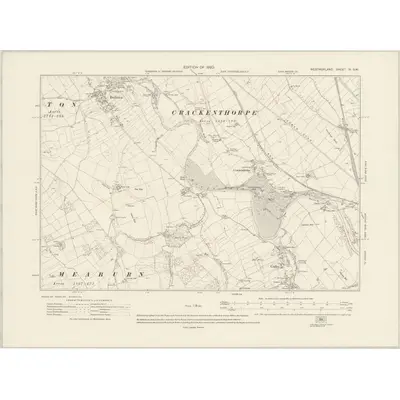 1913 Map of Westmorland IX.SW, 1920 Print
