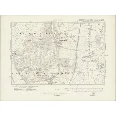1910 Map of Westmorland L.NE, 1920 Print