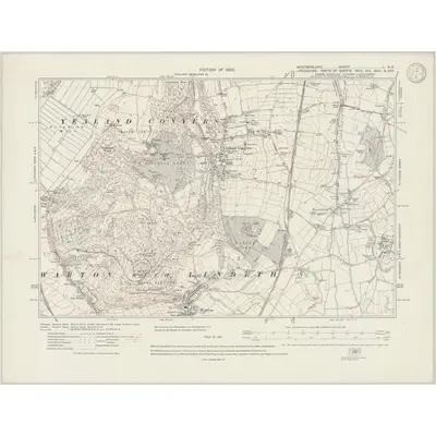 1910 Map of Westmorland L.NE, 1946 Print