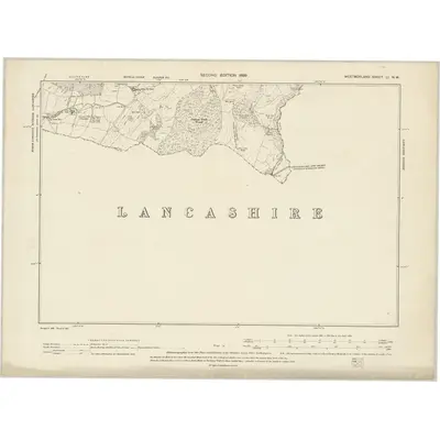 1897 Map of Westmorland LI.NW, 1899 Print