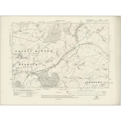 1910 Map of Westmorland LI.NW, 1920 Print
