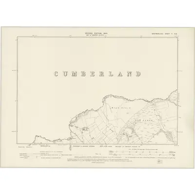 1897 Map of Westmorland V.NW, 1900 Print