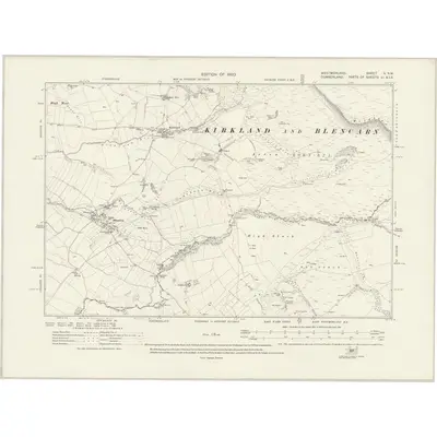 1913 Map of Westmorland V.NW, 1920 Print
