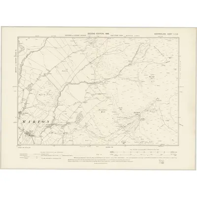 1897 Map of Westmorland V.SE, 1899 Print