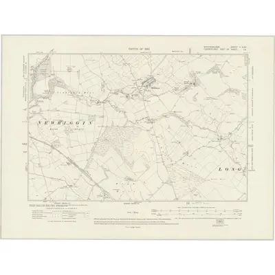1911 Map of Westmorland V.SW, 1920 Print