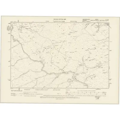 1897 Map of Westmorland VI.NE, 1899 Print