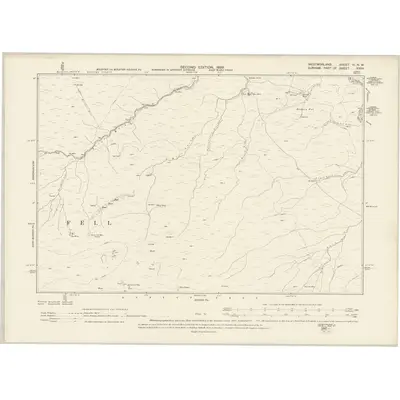 1897 Map of Westmorland VI.NW, 1899 Print