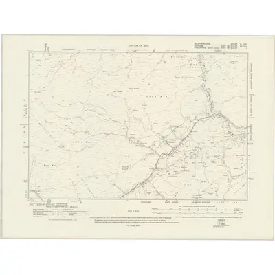 1911 Map of Westmorland VI.SE, 1920 Print