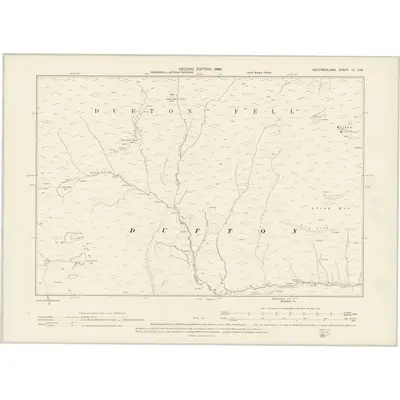 1897 Map of Westmorland VI.SW, 1899 Print
