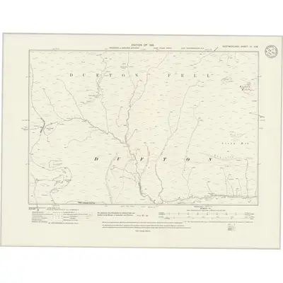 1911 Map of Westmorland VI.SW, 1919 Print