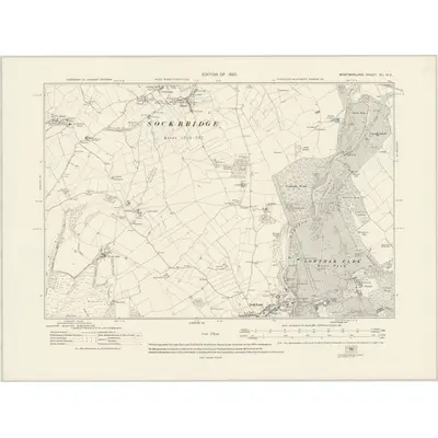 1913 Map of Westmorland VII.NE, 1920 Print