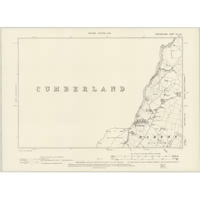 1897 Map of Westmorland VII.NW, 1900 Print