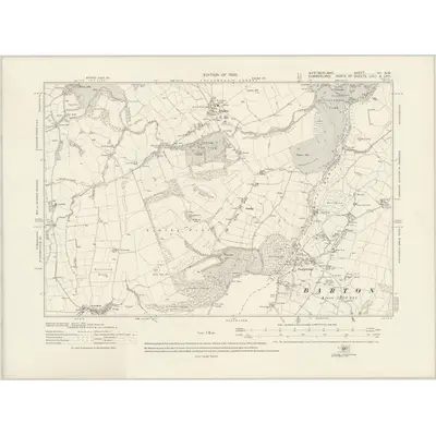 1913 Map of Westmorland VII.NW, 1920 Print
