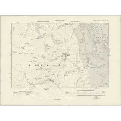 1913 Map of Westmorland VII.SE, 1920 Print
