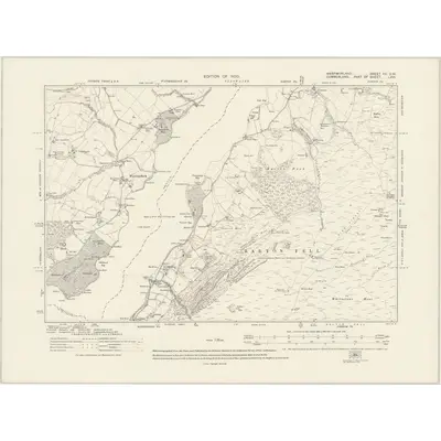 1913 Map of Westmorland VII.SW, 1920 Print