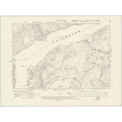 1913 Map of Westmorland VIIa.SE &  XII.NE, 1920 Print