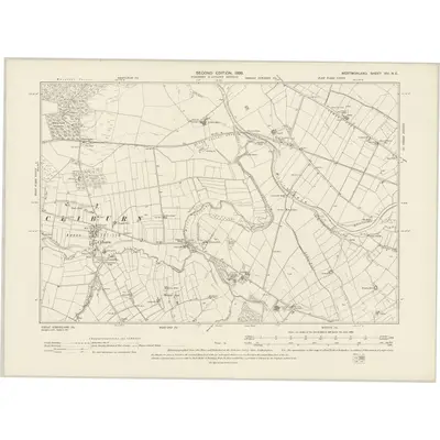 1897 Map of Westmorland VIII.NE, 1899 Print