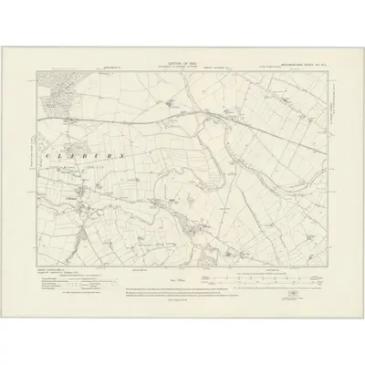1912 Map of Westmorland VIII.NE, 1920 Print