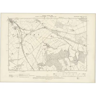 1897 Map of Westmorland VIII.NW, 1899 Print