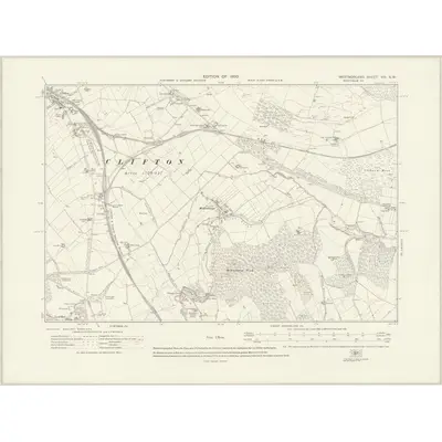 1913 Map of Westmorland VIII.NW, 1920 Print