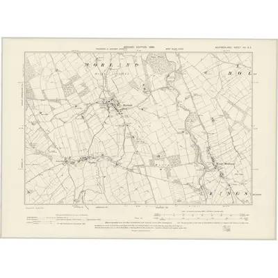1897 Map of Westmorland VIII.SE, 1899 Print
