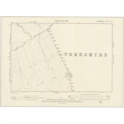 1897 Map of Westmorland X.NE, 1899 Print