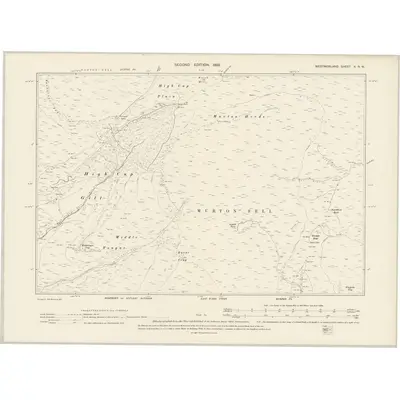 1897 Map of Westmorland X.NW, 1899 Print