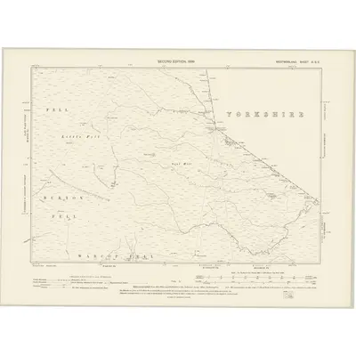 1897 Map of Westmorland X.SE, 1899 Print