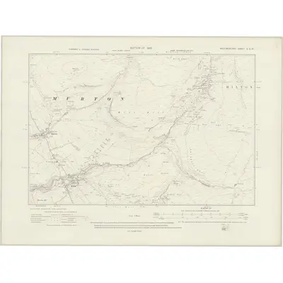1911 Map of Westmorland X.SW, 1920 Print