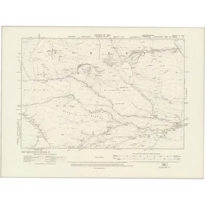 1911 Map of Westmorland XI.SW, 1920 Print