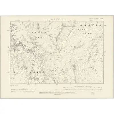 1897 Map of Westmorland XII.SE, 1899 Print