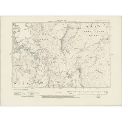 1913 Map of Westmorland XII.SE, 1919 Print