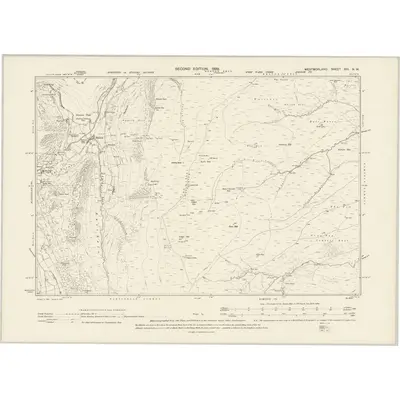 1897 Map of Westmorland XIII.NW, 1899 Print