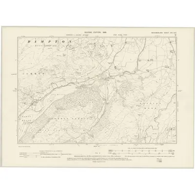 1897 Map of Westmorland XIII.SE, 1899 Print