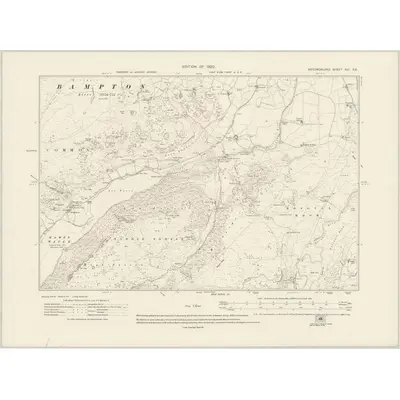 1913 Map of Westmorland XIII.SE, 1920 Print