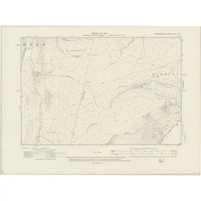 1911 Map of Westmorland XIII.SW, 1919 Print