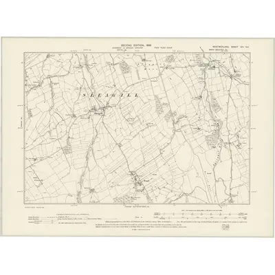 1897 Map of Westmorland XIV.NE, 1899 Print