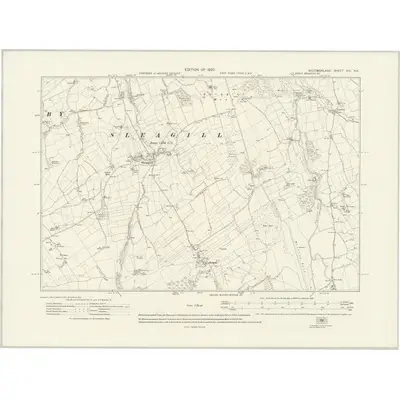 1913 Map of Westmorland XIV.NE, 1920 Print
