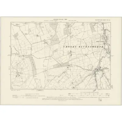 1897 Map of Westmorland XIV.SE, 1899 Print