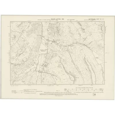 1897 Map of Westmorland XIX.NE, 1899 Print