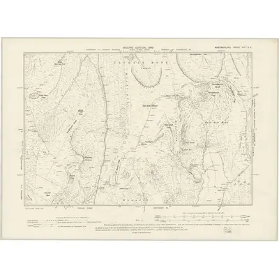 1897 Map of Westmorland XIX.SE, 1899 Print