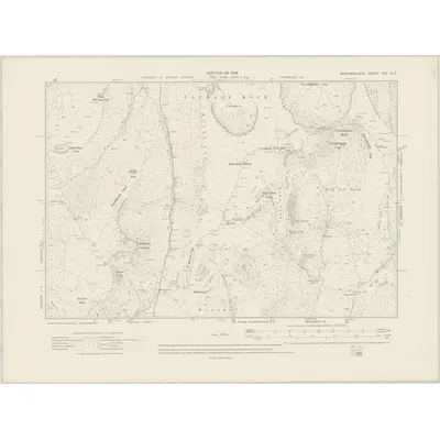 1912 Map of Westmorland XIX.SE, 1919 Print