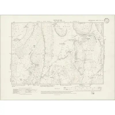 1912 Map of Westmorland XIX.SE, 1933 Print